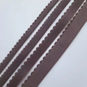 Elastico felpato picot con bordo color pepe, 2 metri, nelle misure 10/12/15/20mm, per sottoseno reggiseno, elastico per cucito lingerie