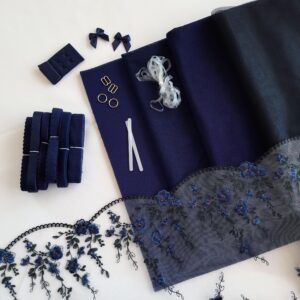 bra + panty sewing kit blue color, DIY Kits
