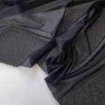 Stretch power net 50cm black color, high-quality stretch mesh for lingerie