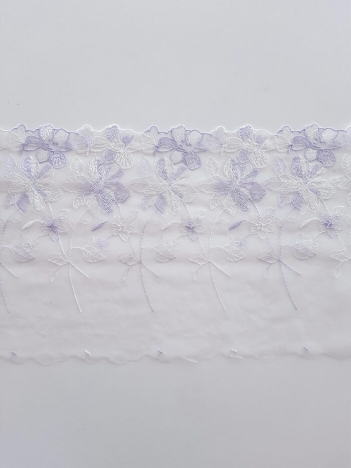 Ensemble de 2 m de dentelle en tulle brodé miroir pour confection de soutien-gorge, dentelle brodée florale pour couture de lingerie – Image 4