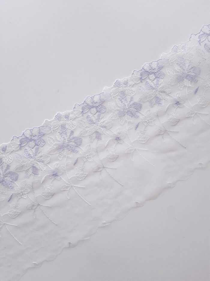 Ensemble de 2 m de dentelle en tulle brodé miroir pour confection de soutien-gorge, dentelle brodée florale pour couture de lingerie – Image 3