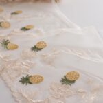 Set di pizzo ricamato a specchio da 2 m per la realizzazione di reggiseni, ricamo per cucire lingerie