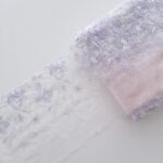 Juego de encaje de tul bordado con espejo de 2 m para la confección de sujetadores, encaje floral bordado para coser lencería