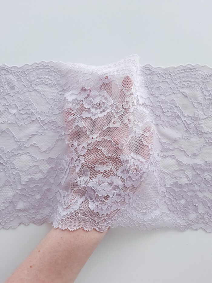 Passamaneria in pizzo elasticizzato per lingerie, tessuto in pizzo elastico per reggiseni - immagine 5
