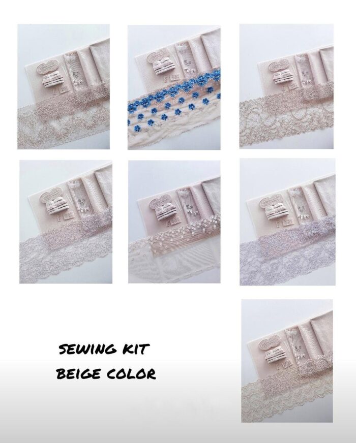 bra + panty sewing kit beige color, DIY Kits - Image 1