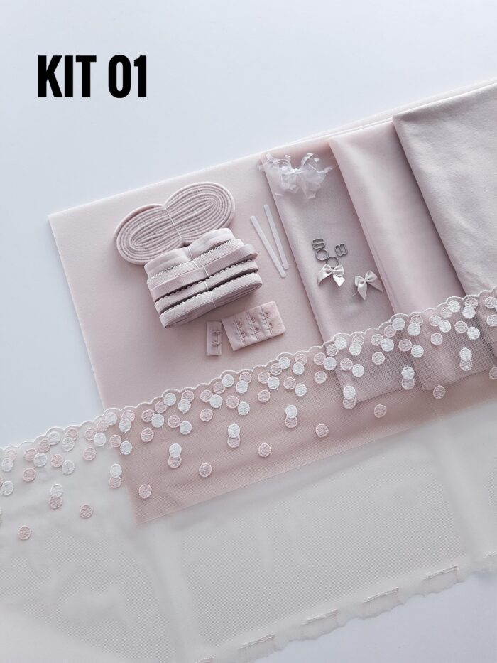 bra + panty sewing kit beige color, DIY Kits - Image 2