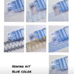 kit de couture soutien-gorge + culotte couleur bleue, kits DIY