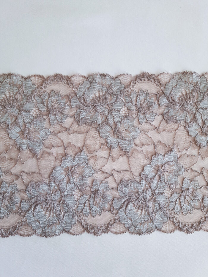 Passamaneria in pizzo elasticizzato per lingerie, tessuto in pizzo elastico per reggiseni - immagine 4