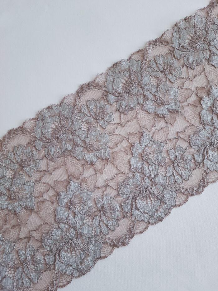 Passamaneria in pizzo elasticizzato per lingerie, tessuto in pizzo elastico per reggiseni - immagine 5