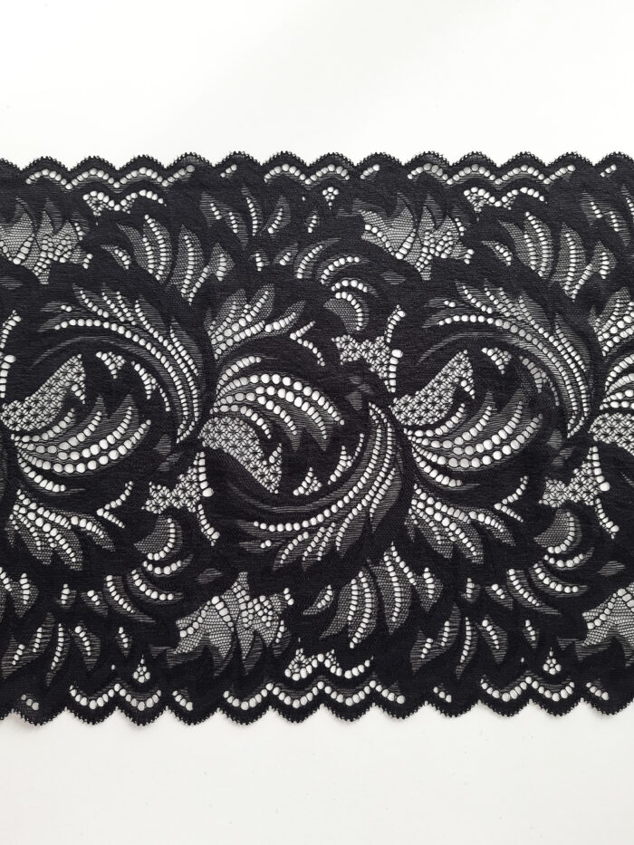 bordure en dentelle élastique noire pour la couture de lingerie, tissu en dentelle pour la confection de soutiens-gorge – Image 5