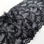 bordure en dentelle élastique noire pour la couture de lingerie, tissu en dentelle pour la confection de soutiens-gorge