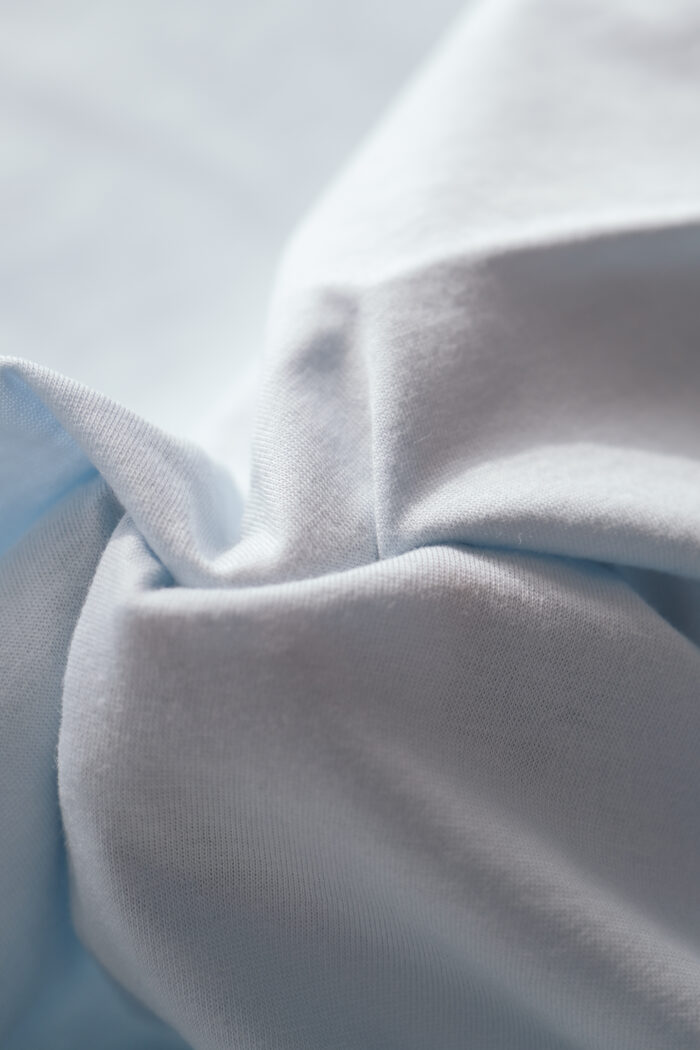 Tessuto blu con tassello/fodera per intimo - immagine 3