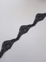 Cinta elástica estrecha negra, ancho 5,5 cm/1,96''