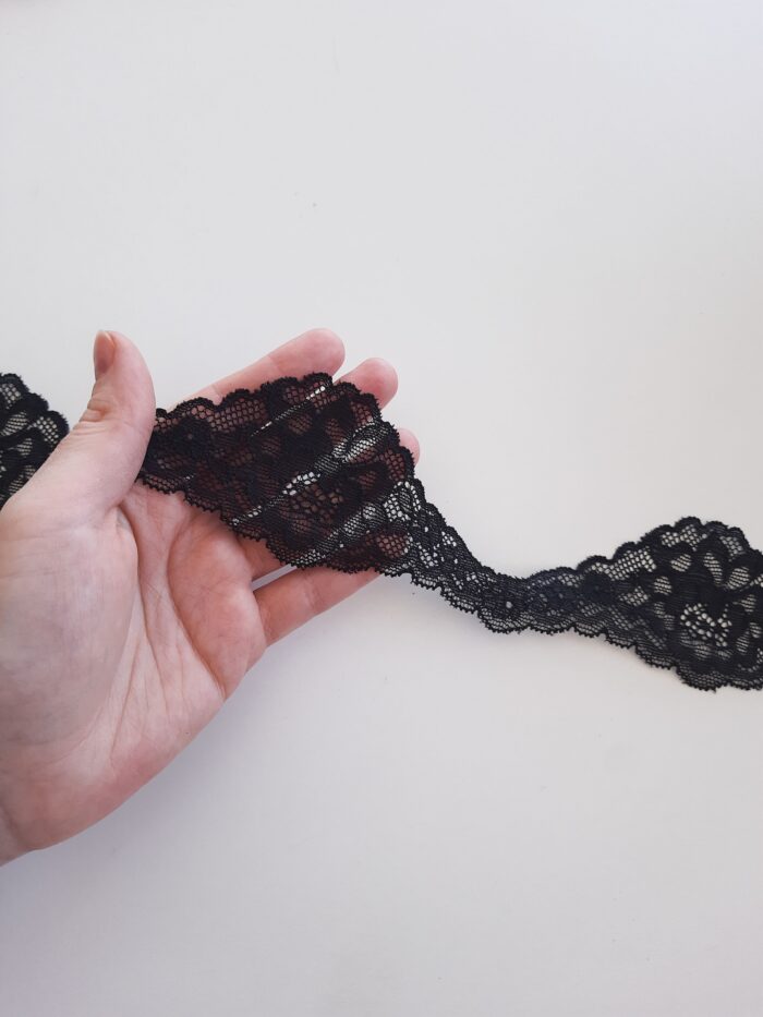 Cinta elástica estrecha negra, ancho 5,5 cm/1,96'' - Imagen 4