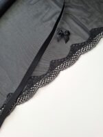 puntilla de encaje elástico estrecho negro, ancho 3 cm/ 1,18'' - Imagen 3
