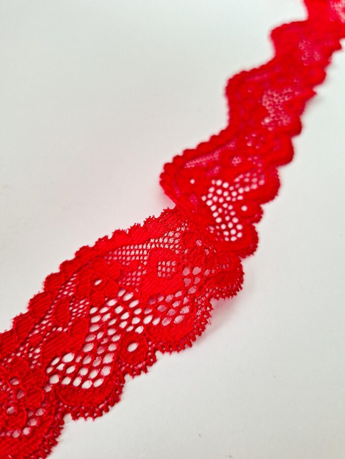 il_fullxfull.7577083748_jg5a.jpg Bordure en dentelle extensible rouge, largeur 3,5 cm/1,37'' – Image 1