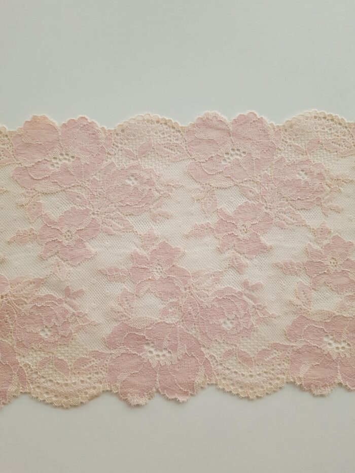 Bordure de dentelle élastique florale pour la couture de lingerie, 19 cm/ 7,48 po de large – Image 4