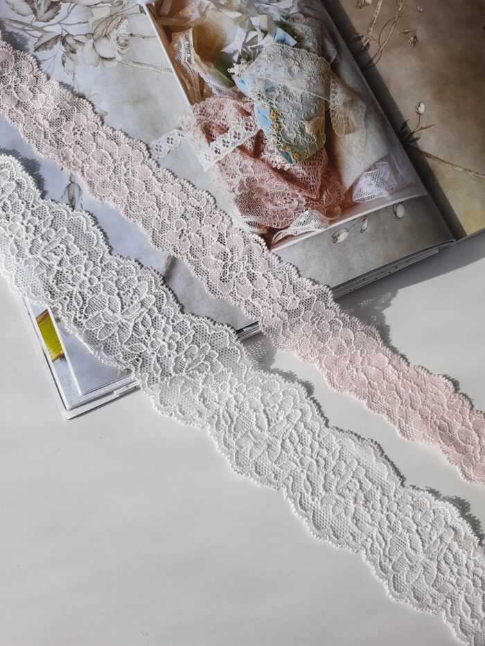 stretch lace trim, width 3,5 cm/ 1.37'' or 5 cm/1.96'' - Image 1