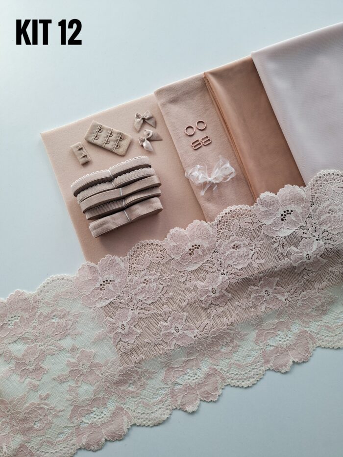 kit per cucire reggiseno + slip color caffè latte, Kit fai da te - immagine 13