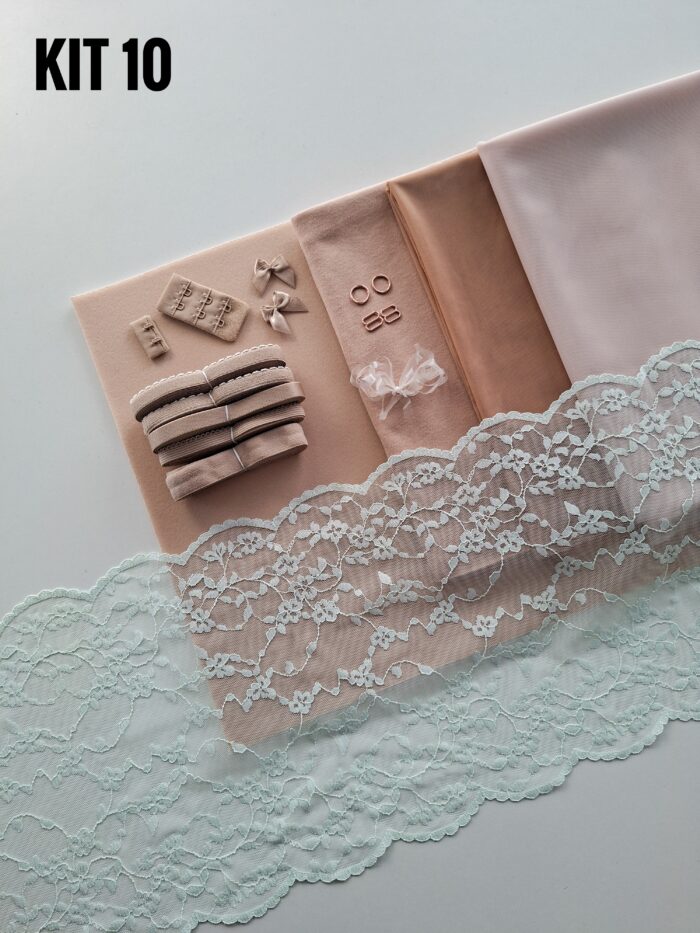 kit per cucire reggiseno + slip color caffè latte, Kit fai da te - immagine 11