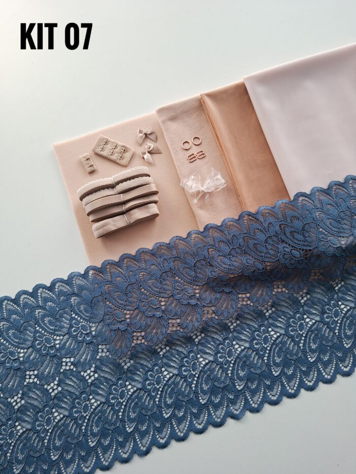 kit per cucire reggiseno + slip color caffè latte, Kit fai da te - immagine 8