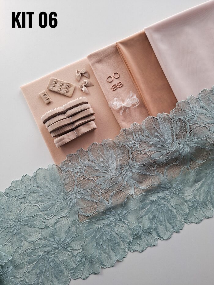 kit per cucire reggiseno + slip color caffè latte, Kit fai da te - immagine 7