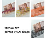 Kit de costura para sujetador y braguita color café con leche, kits DIY