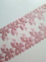 encaje bordado floral rosa para costura de lencería, 23,0 cm/9,05