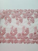 encaje bordado floral rosa para costura de lencería, 23,0 cm/9,05