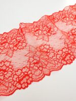 encaje elástico rojo para costura de lencería, 21 cm de ancho - Imagen 2