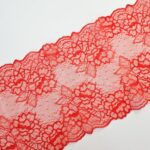 red elastic lace trim for sewing lingerie, 21 cm wide