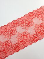 encaje elástico rojo para costura de lencería, 21 cm de ancho