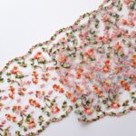 Embroidered lace remnants