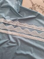bordura in pizzo elastico bianco antico - immagine 4