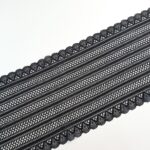 dentelle élastique noire pour la couture de lingerie, tissu de dentelle pour la confection de soutiens-gorge