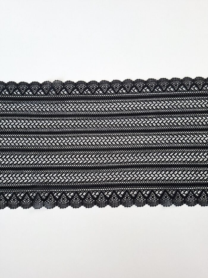 encaje elástico negro para coser lencería, tela de encaje para la confección de sujetadores - Imagen 4