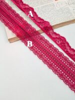 Puntillas elásticas de encaje magenta - Imagen 2