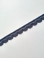 pasamanería de encaje elástico estrecho gris, ancho 1,5 cm/ 0,39''