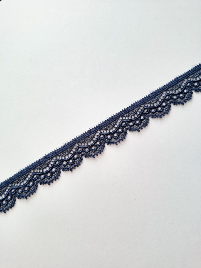dentelle élastique étroite grise, largeur 1,5 cm/ 0,39'' – Image 1