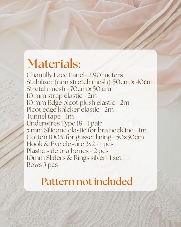 Complete Sewing Kit for LANTRY & ESTAIADA patterns (by Lingerie LVL) – Image 3