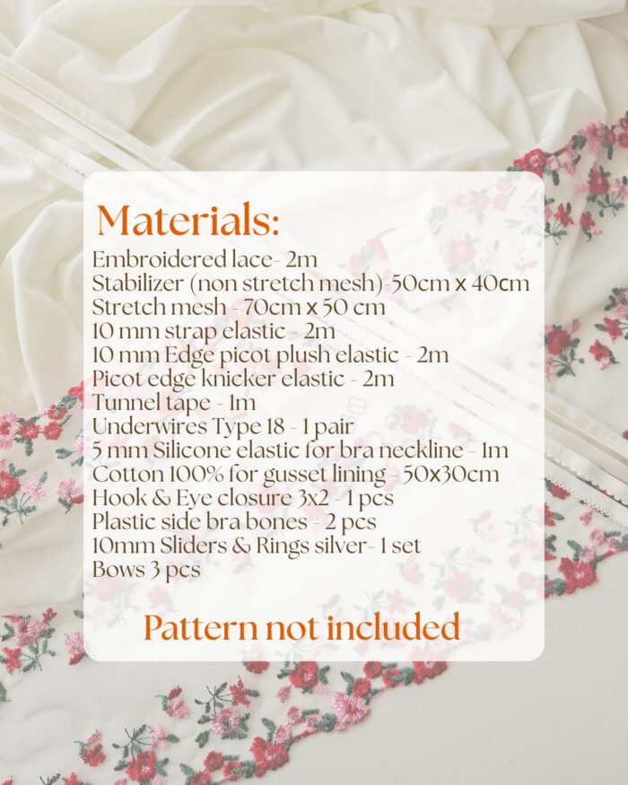 Complete Sewing Kit for LANTRY & HELIX patterns (by Lingerie LVL) - Image 3
