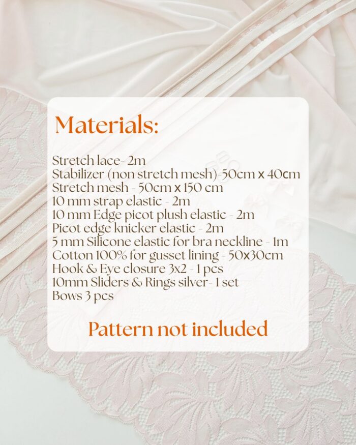 Complete Sewing Kit for ALCANTARA & ESTAIADA patterns (by Lingerie LVL) – Bild 3